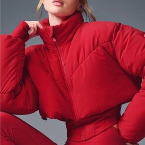 ALO Yoga Vibrant Red Puffer Jacket